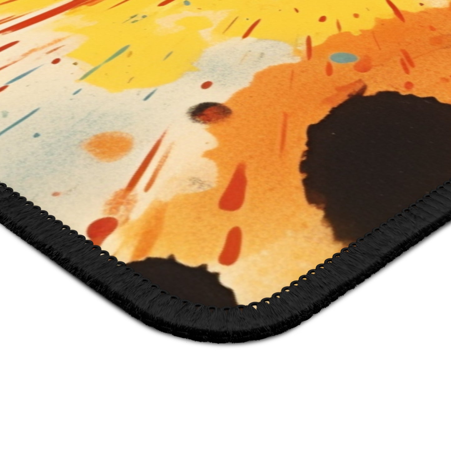 Visually Striking: Silkscreen Printed Gaming Mouse Pad with Color Patches in Shapes