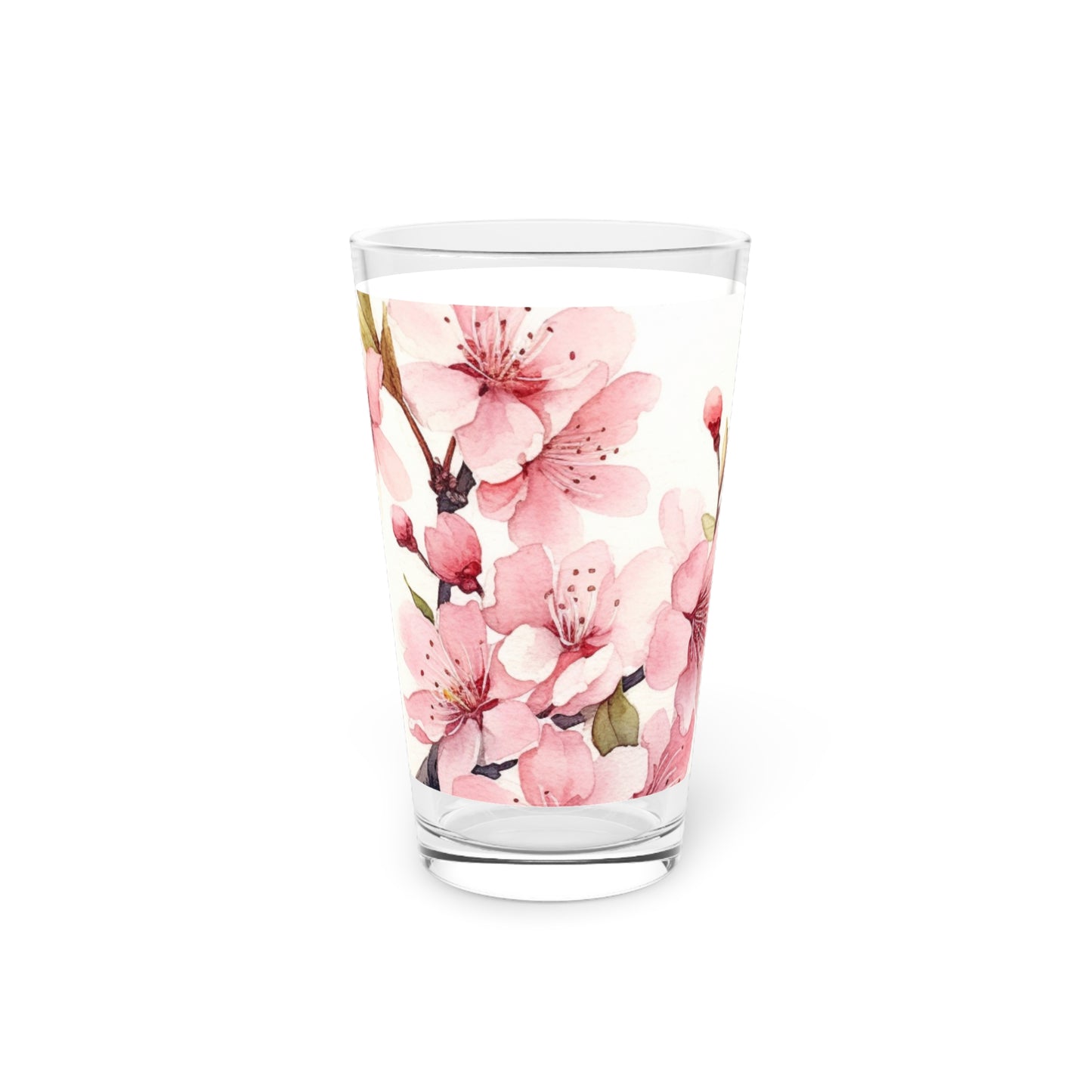 Watercolor Cherry Blossom Pint Glass