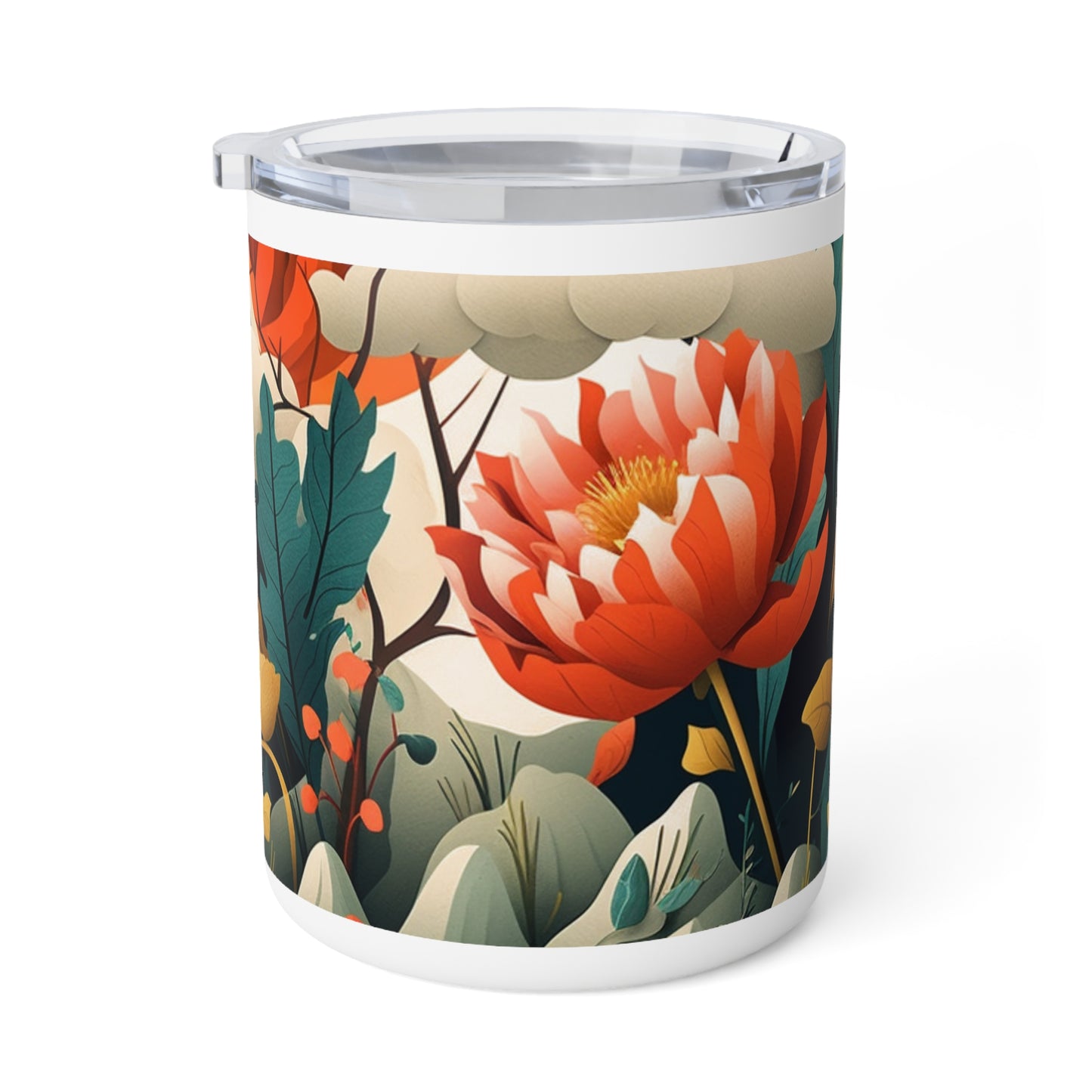 Abstract Art Insulated Coffee Mug: 1960s Fashion and Design