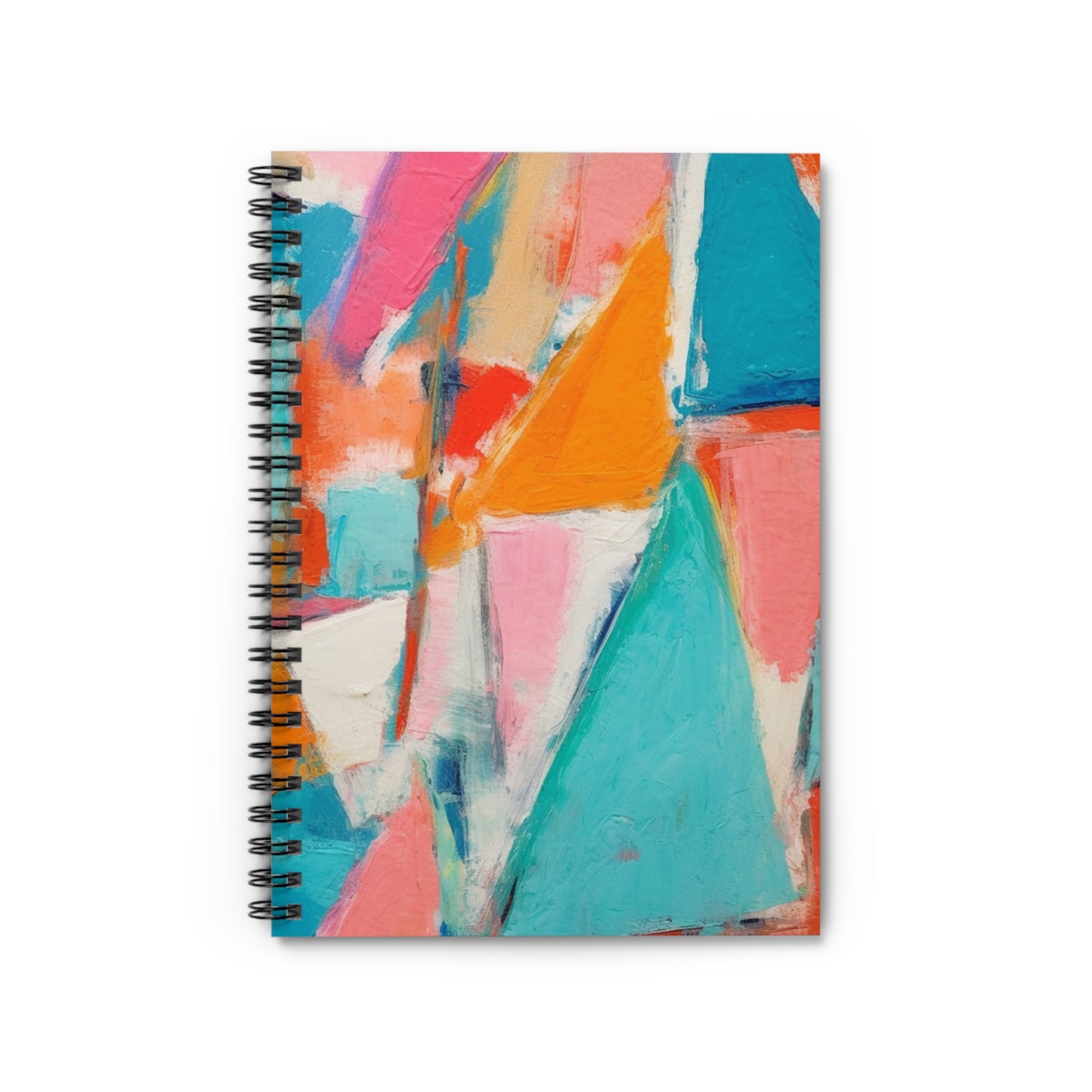 Vibrant Triangles: Pastel Canvas Notebook
