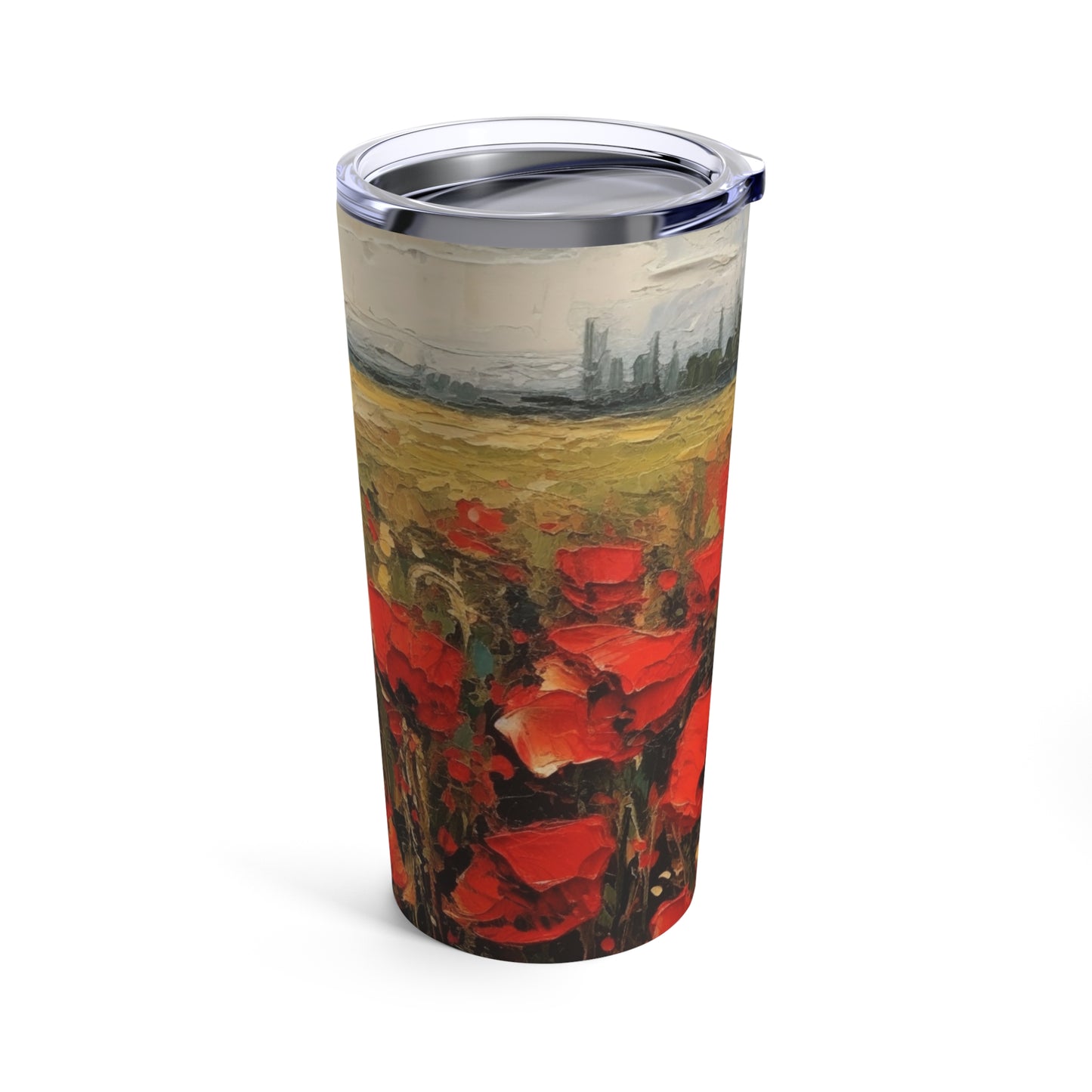 Abstract Poppy Fields: Tumbler for Artistic Inspiration