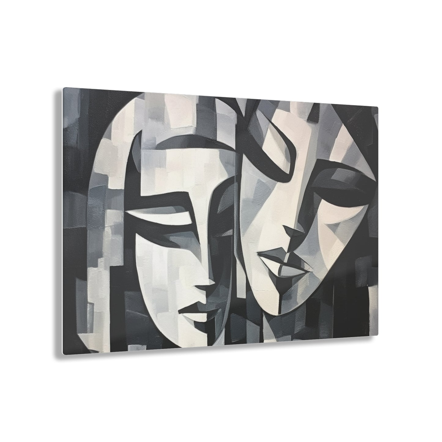 Abstract Oil Paint Acrylic Prints: Cubist Artistry in a Portable Masterpiece