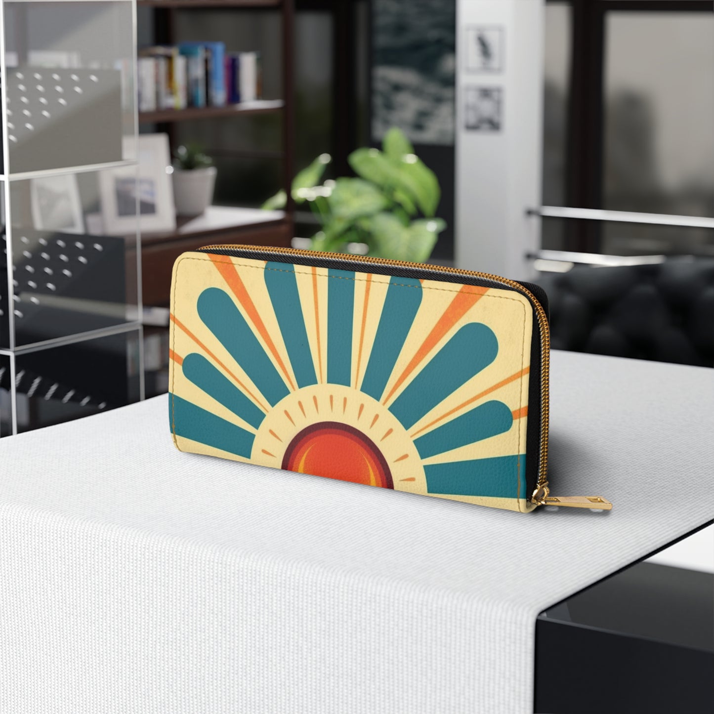 Atomic Age Sunshine: Midcentury Modern Sun Zipper Wallet