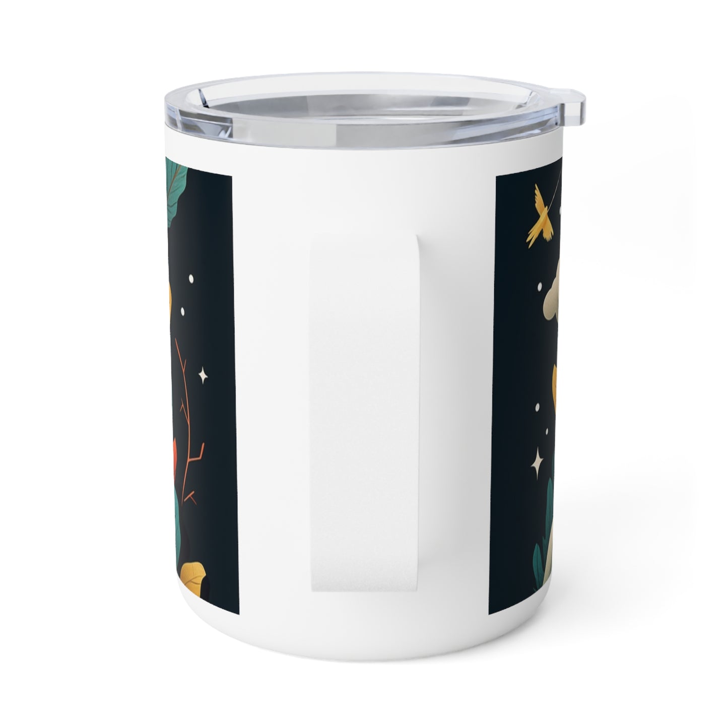Abstract Art Insulated Coffee Mug: 1960s Fashion and Design