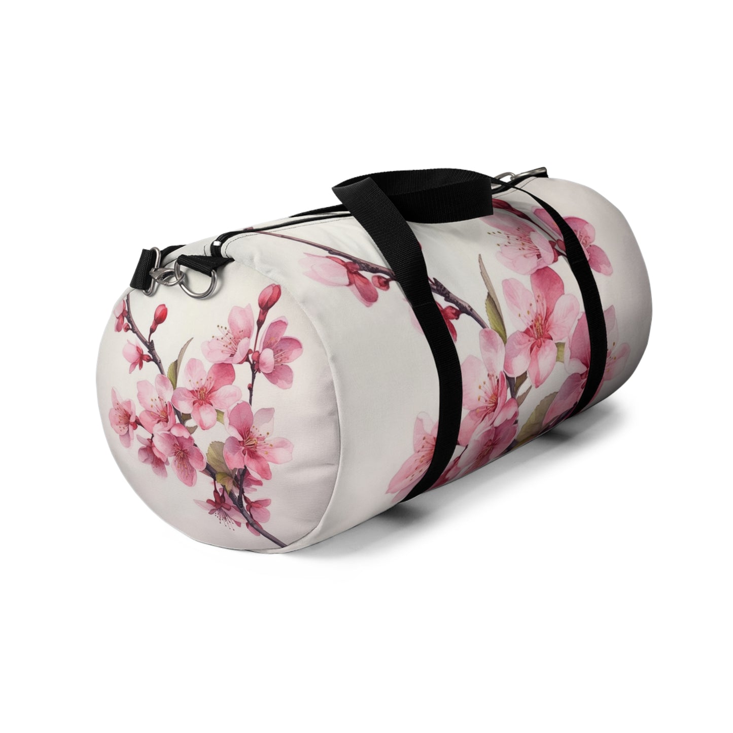 Artistic Flourish: Floral Watercolor Cherry Blossom Duffel Bag