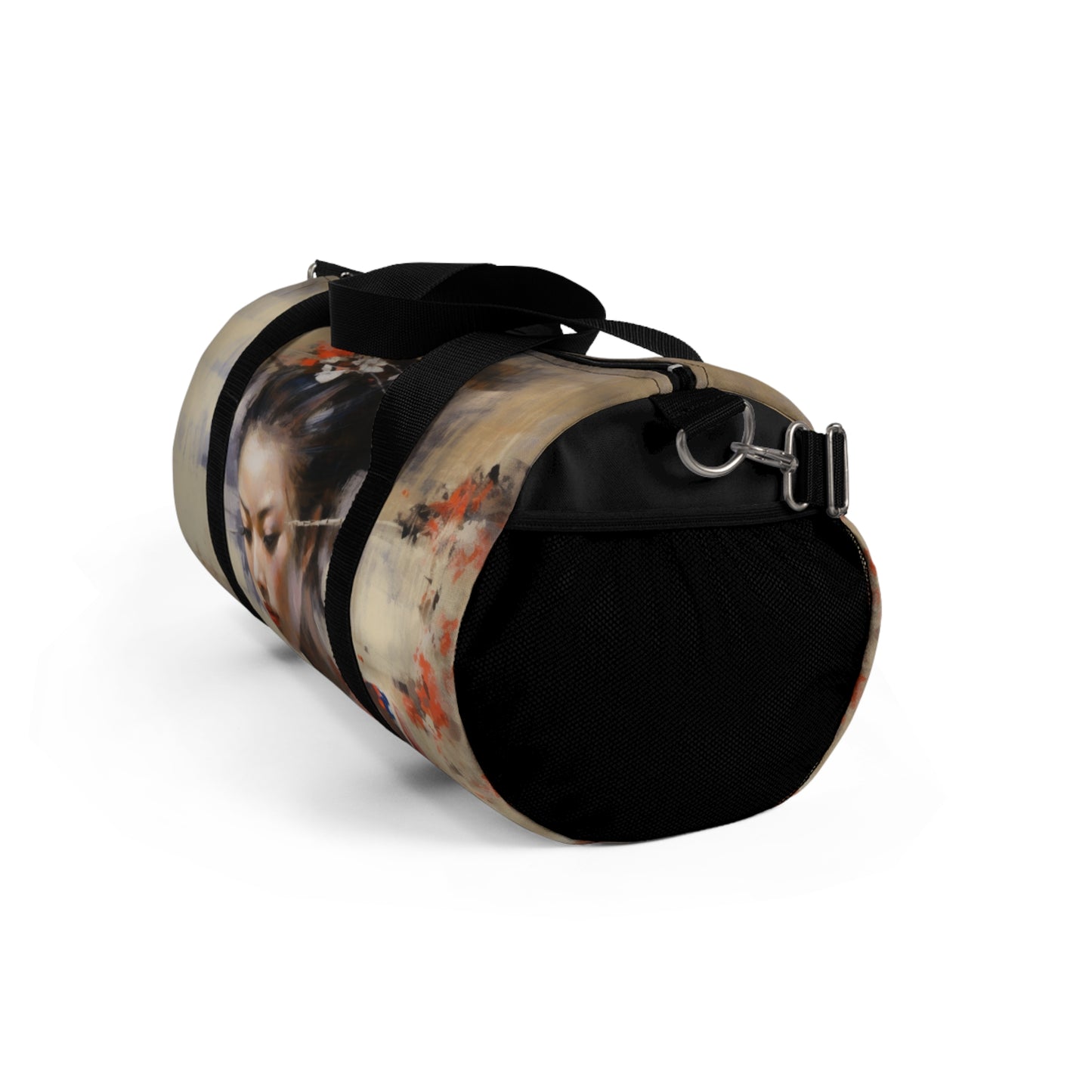 Japanese-Inspired Abstract Oil Painting Duffel Bag:Celebrating Geisha Beauty