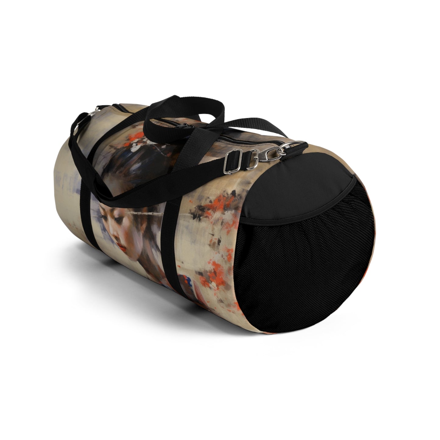 Japanese-Inspired Abstract Oil Painting Duffel Bag:Celebrating Geisha Beauty