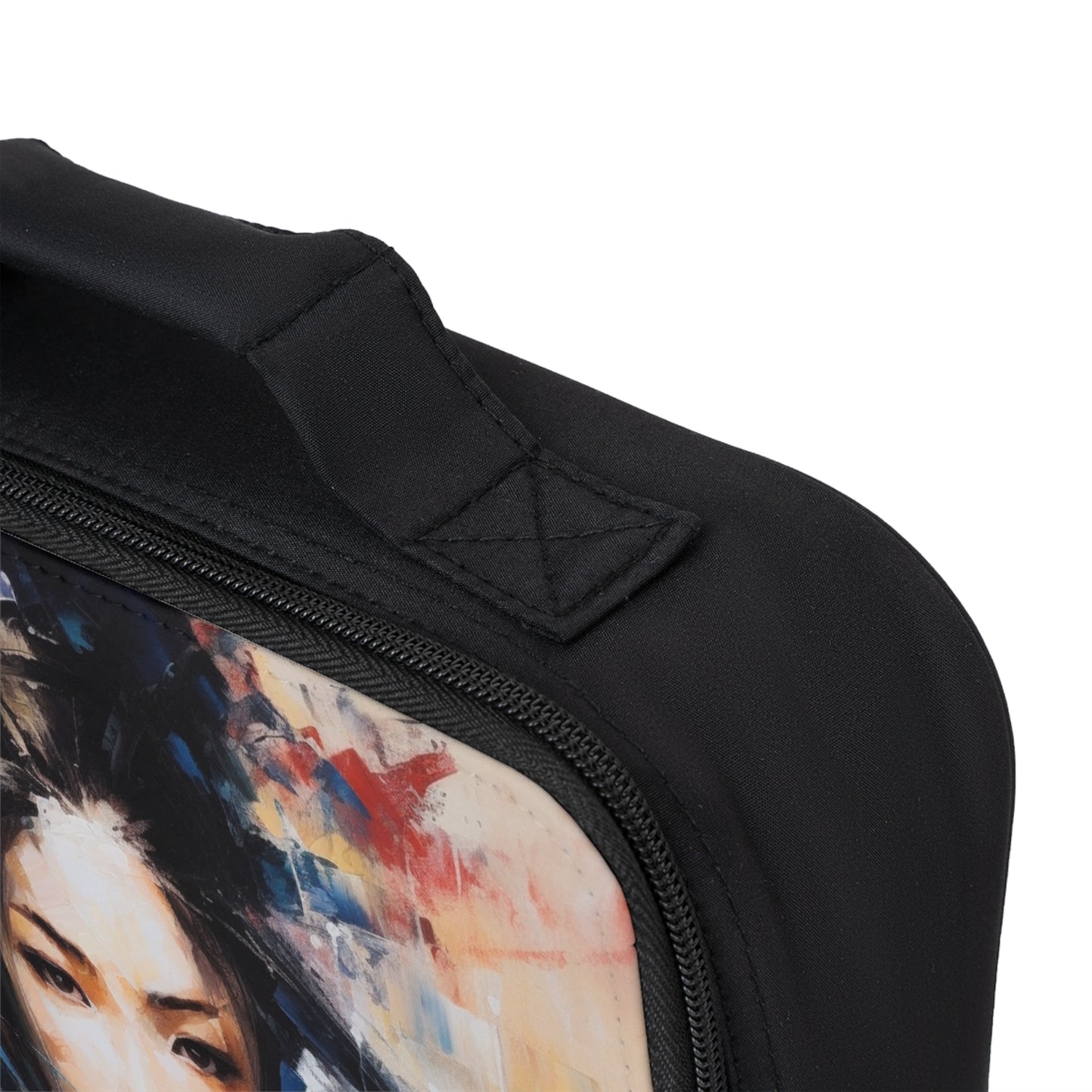 Abstract Geisha Art Lunch Bag: Captivating Brushstrokes in a Japanese Aesthetic