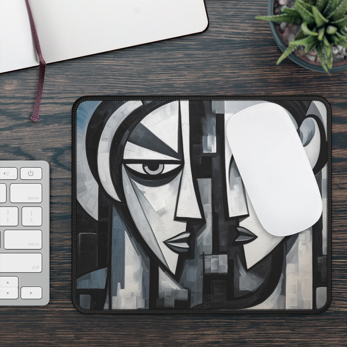 Cubist Paintings Gaming Mouse Pad: Captivating Brush Strokes in Every Refreshing Drink