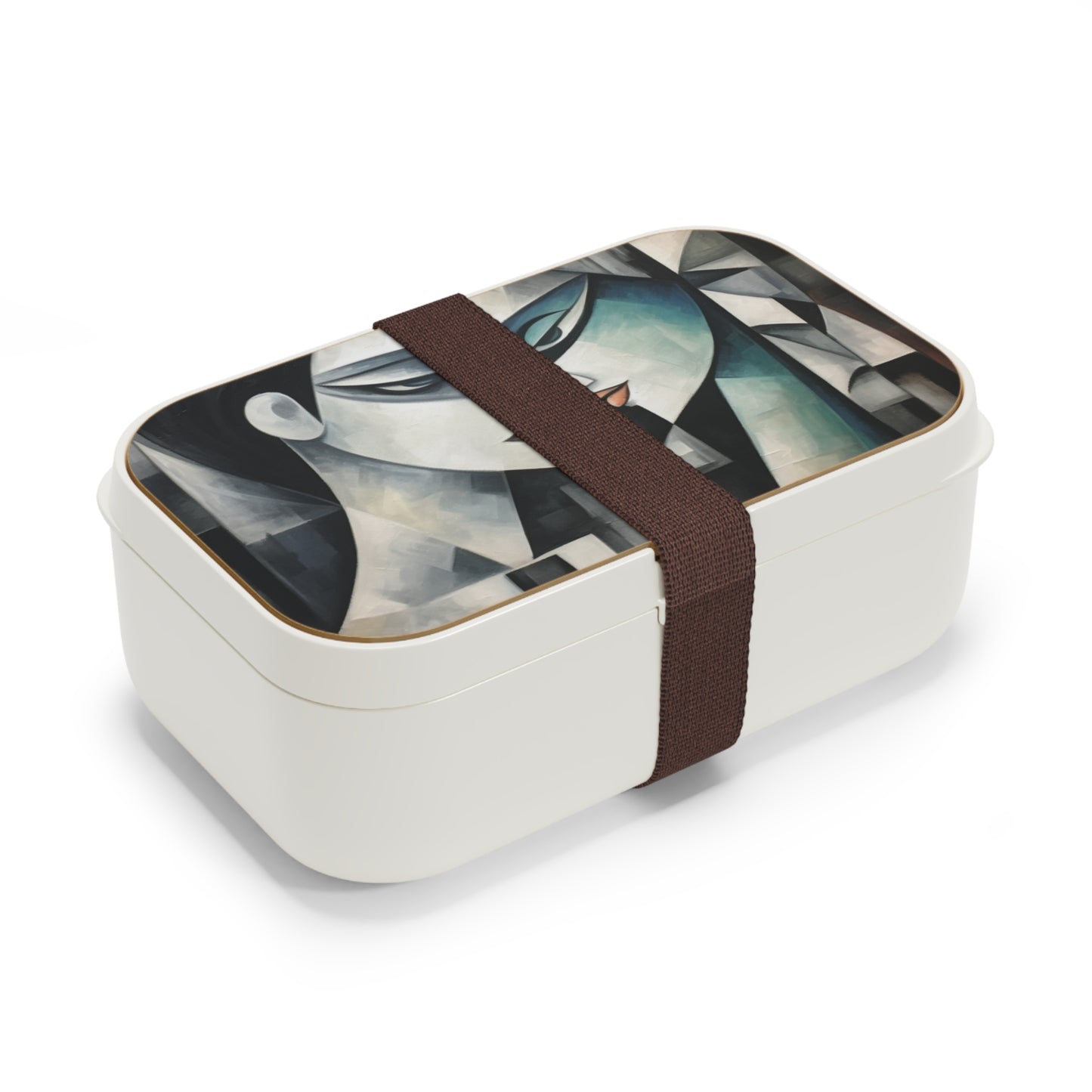 Bento Box with Cubist Art: Artistic Finesse and Abstract Flair