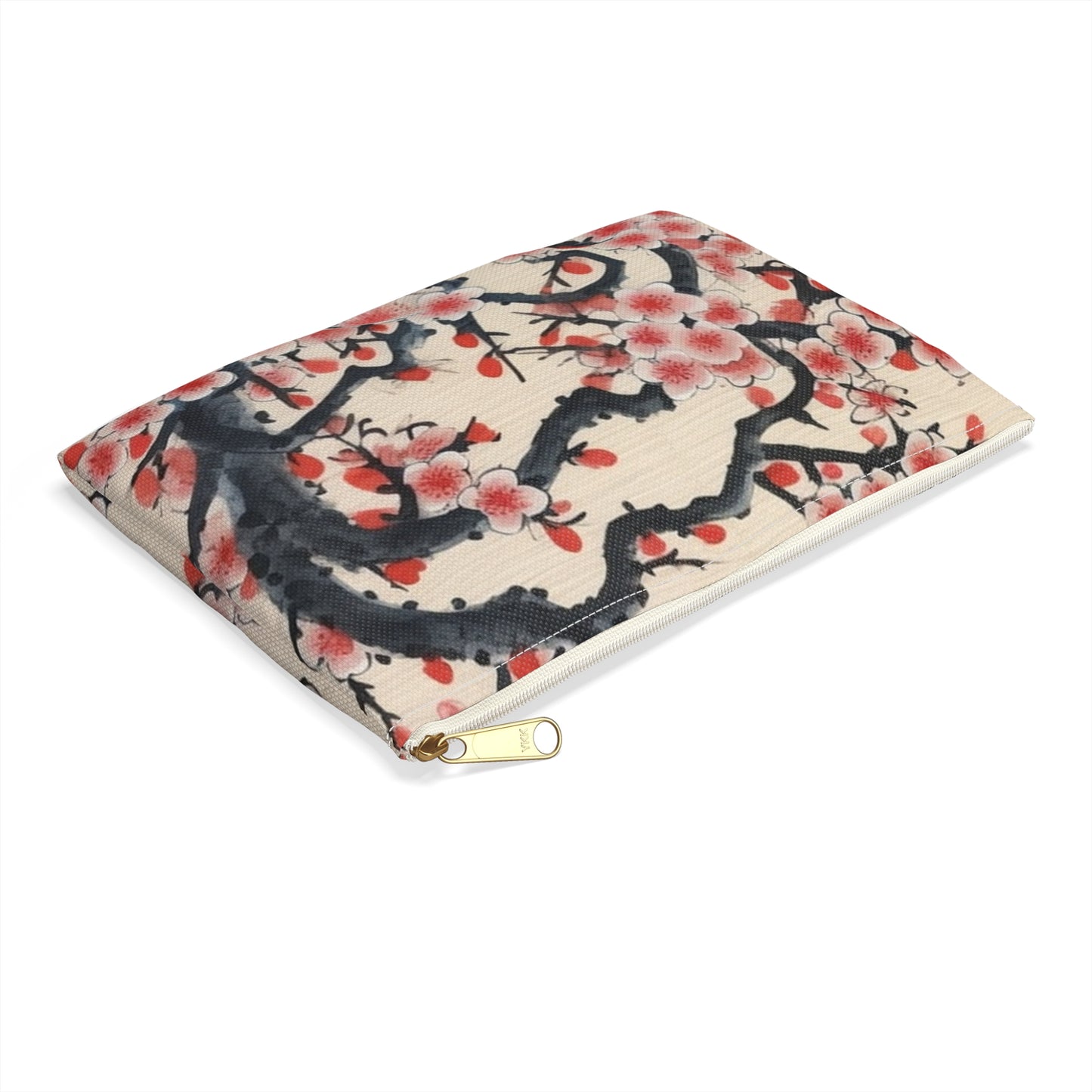Enchanting Petal Symphony: Accessory Pouch Celebrating Cherry Blossom Tree Drawings