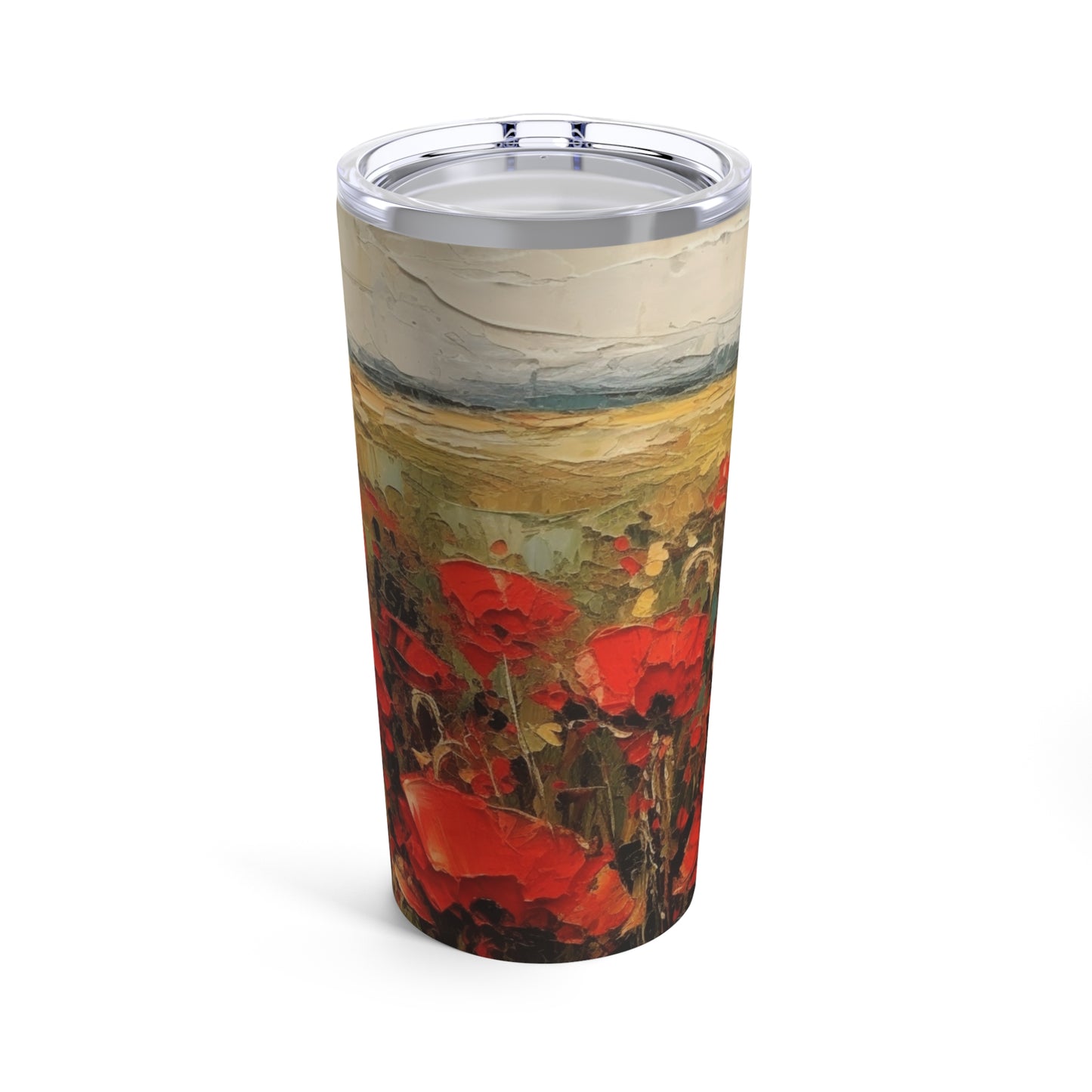 Abstract Poppy Fields: Tumbler for Artistic Inspiration