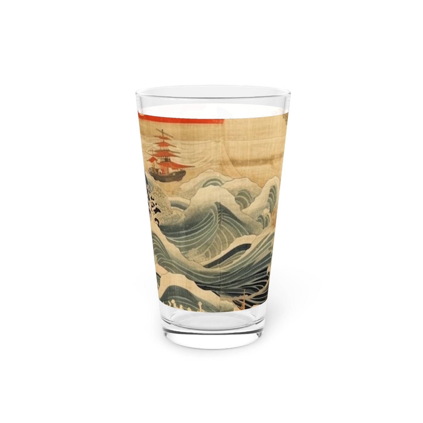 Artistic Fusion - Where Japanese Tapestry Meets the Perfect Pint Glass