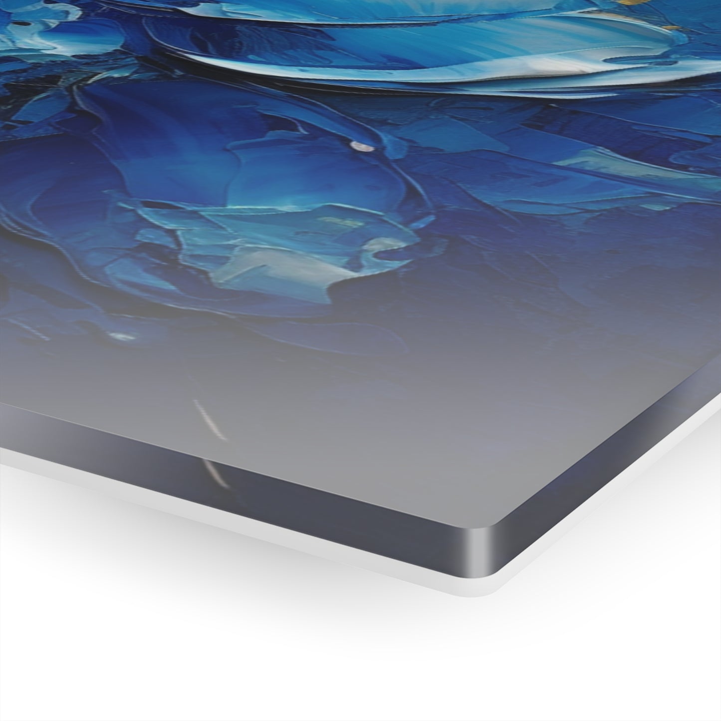 Abstract Wallpaper Acrylic Prints: Immersive Floral Beauty with Blue Orchid Motif