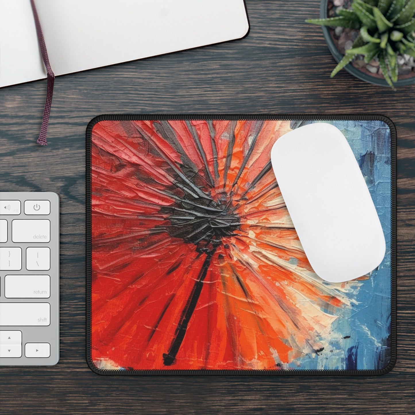 Umbrella Painting Gaming Mouse Pad: Channel Your Inner Artist with Abstract Oil Paint
