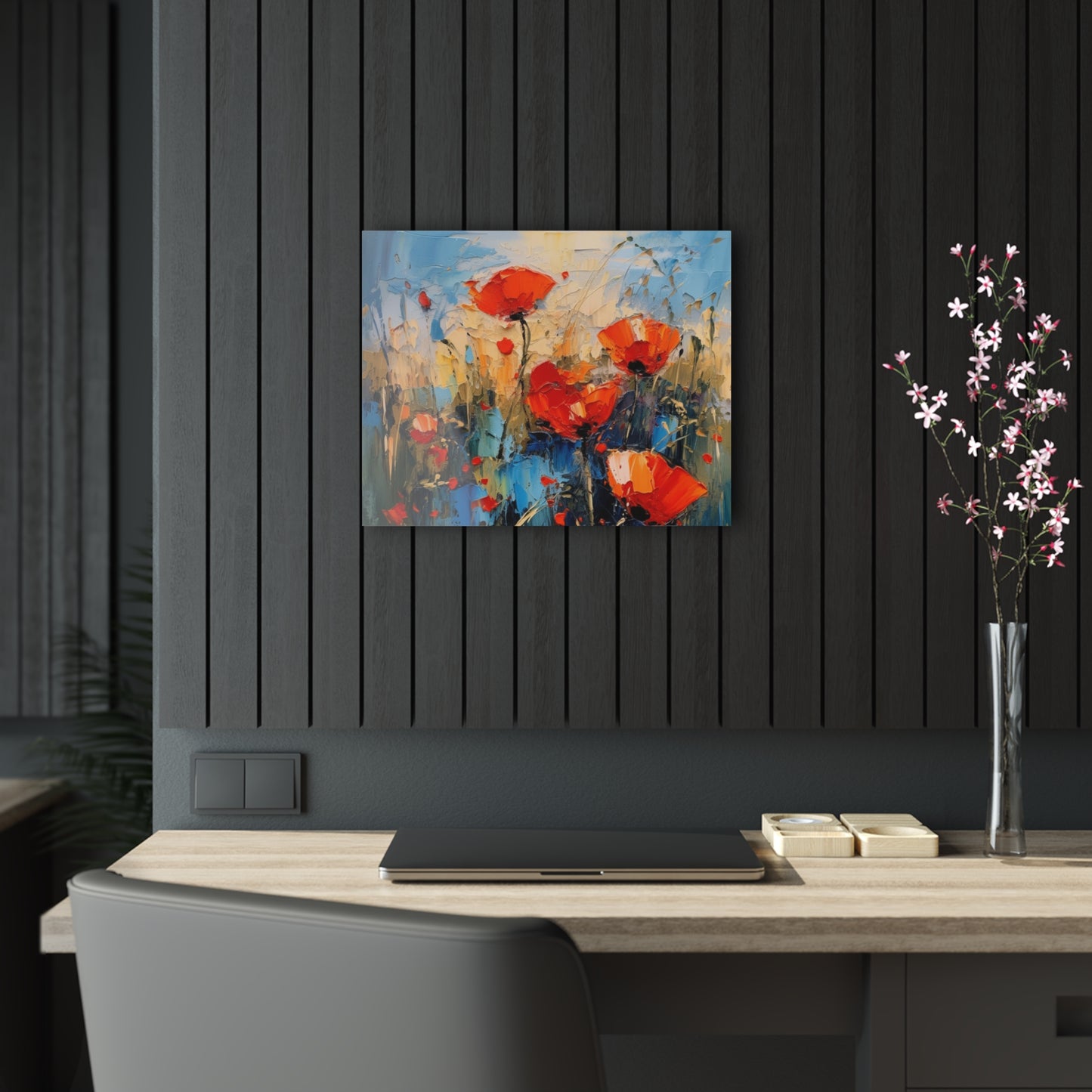 Acrylic Prints Paradise: Abstract Poppy Artwork and Flower Drawings