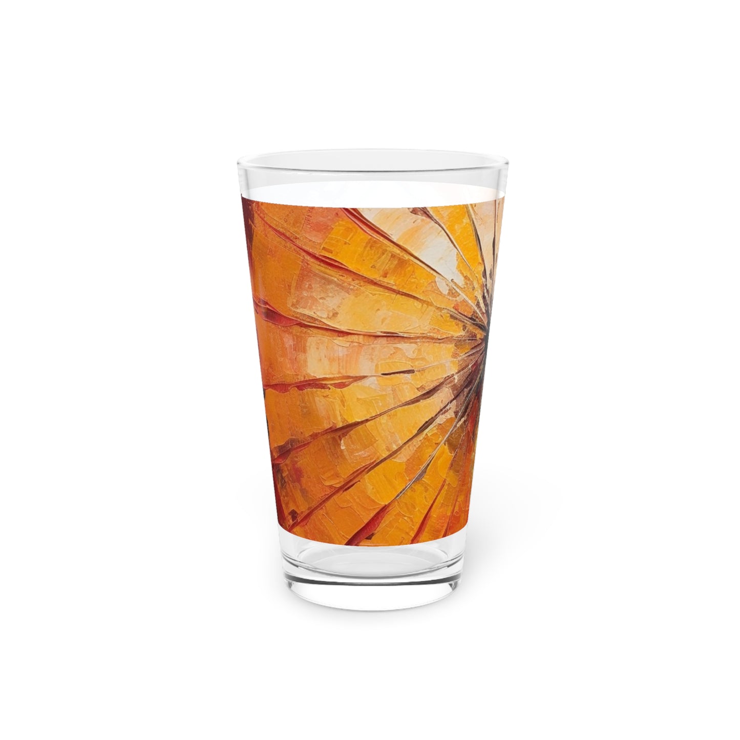 Abstract Art Pint Glass : Japanese Umbrella, A Reflection of Creativity