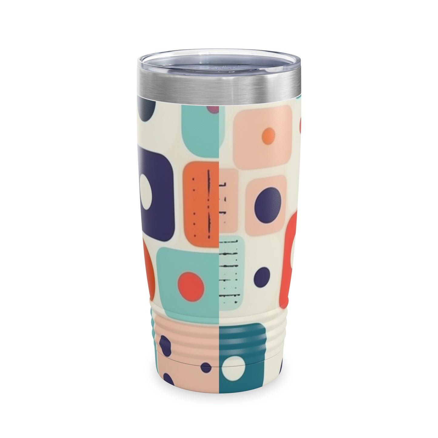 Retro Chic: Atomic Age-Inspired Ringneck Tumbler with Midcentury Modern Design and 1960s Fashion