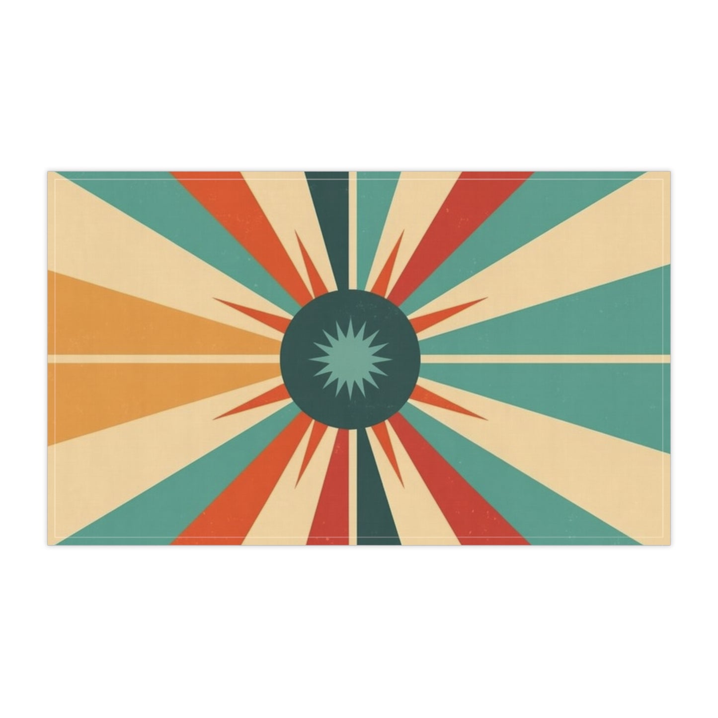 Vintage Fashion Inspiration: Starburst Kitchen Towel with 1950s and 1960s Flair