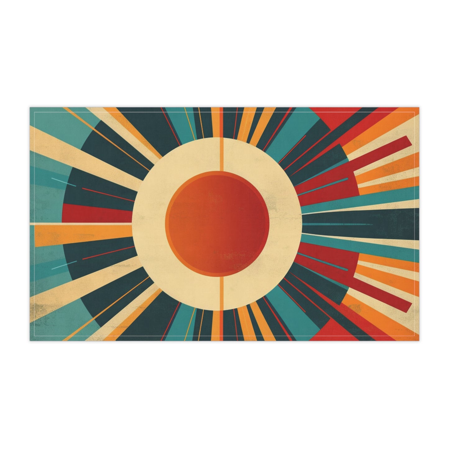 Minimalist Sunshine: Midcentury Modern Sun Kitchen Towel