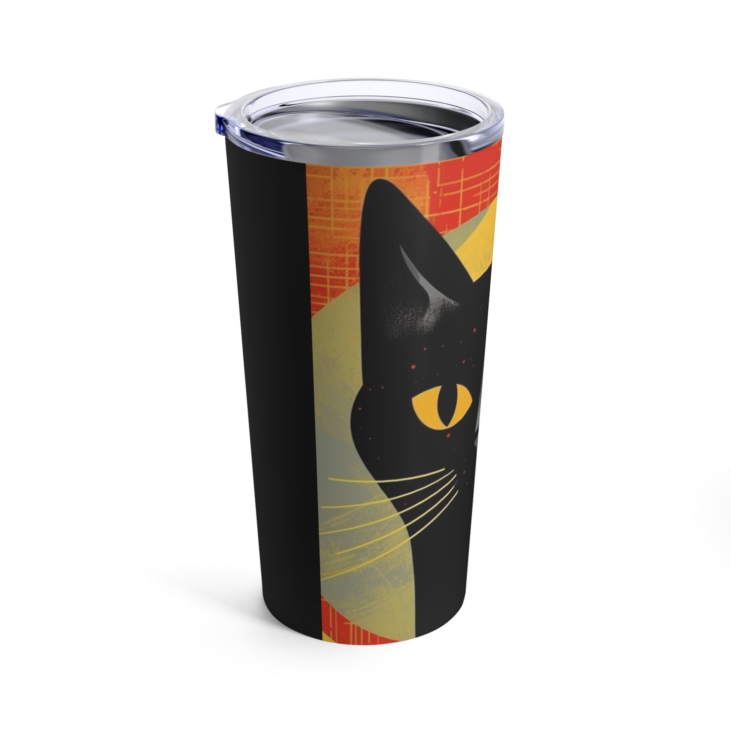 Fashionably Retro Feline: Midcentury Modern Tumbler with a Vintage Cat-Inspired Flair