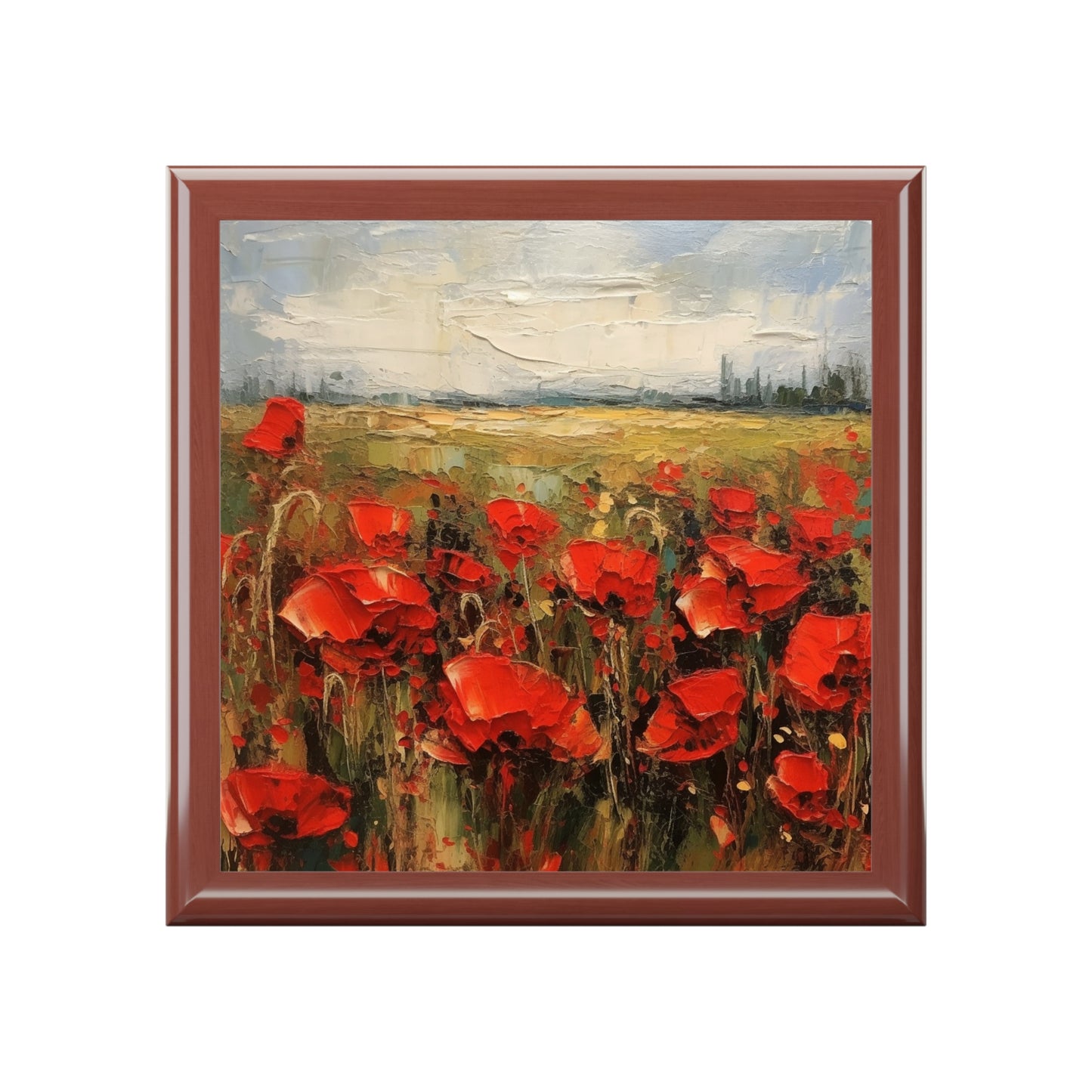 Abstract Poppy Fields: Jewelry Box for Artistic Inspiration