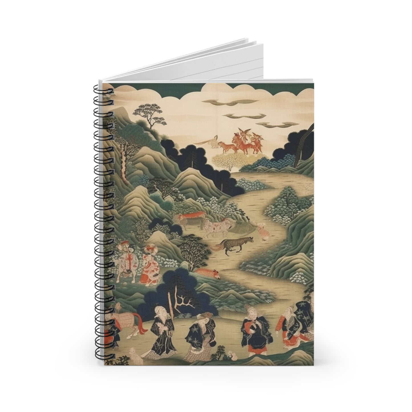 Japanese Tapestry Spiral Notebook: Embrace the Artistic Splendor