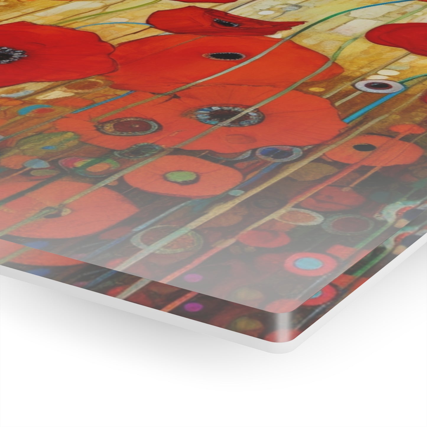 Floral Symphony: Acrylic Prints showcasing Gustav Klimt's Poppies in Art Nouveau