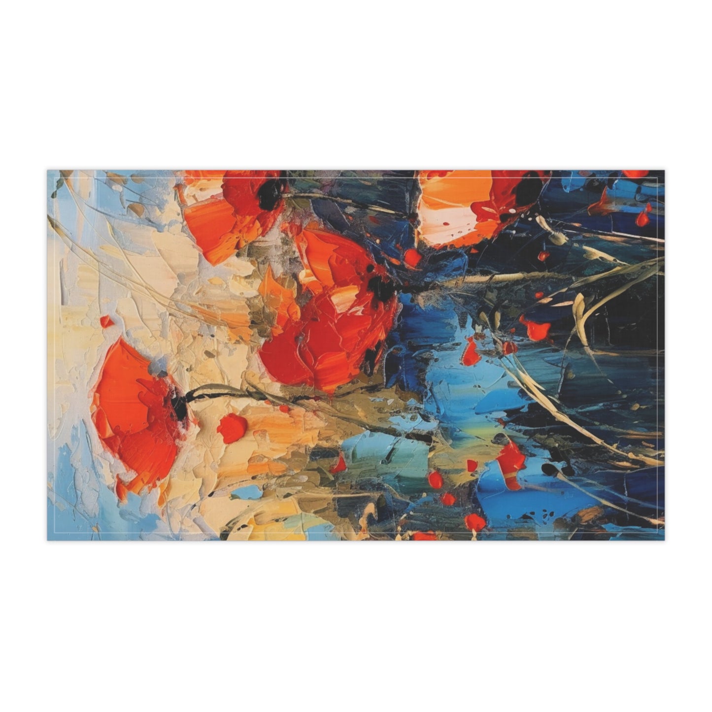 Kitchen Towel Paradise: Abstract Poppy Artwork and Flower Drawings