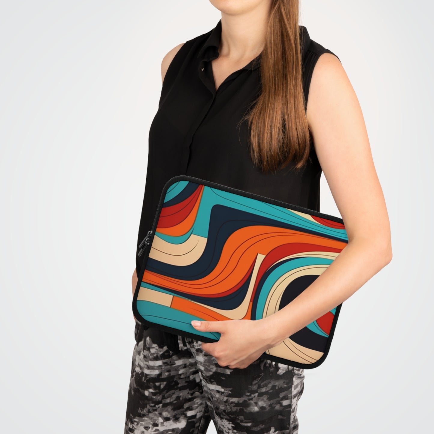 Midcentury Abstractions: Abstract-Inspired Laptop Sleeve for Atomic Age Design