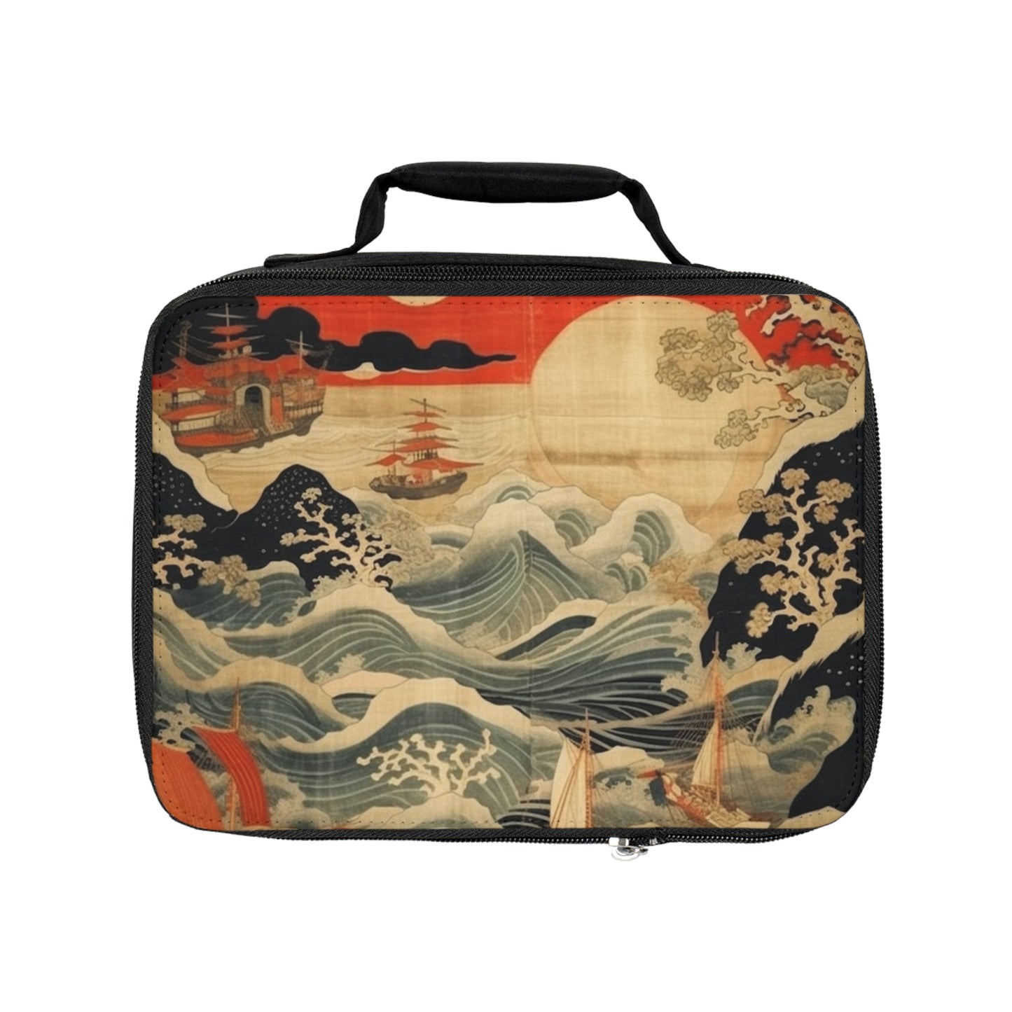Artistic Fusion - Where Japanese Tapestry Meets the Perfect Lunch Bag