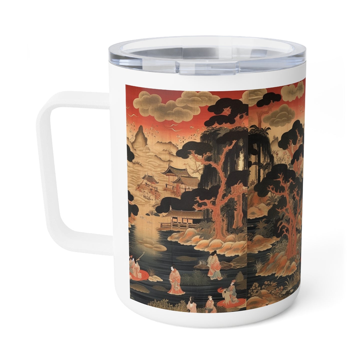 Tsuzure-Nishiki Inspired: Japanese Tapestry Insulated Coffee Mug