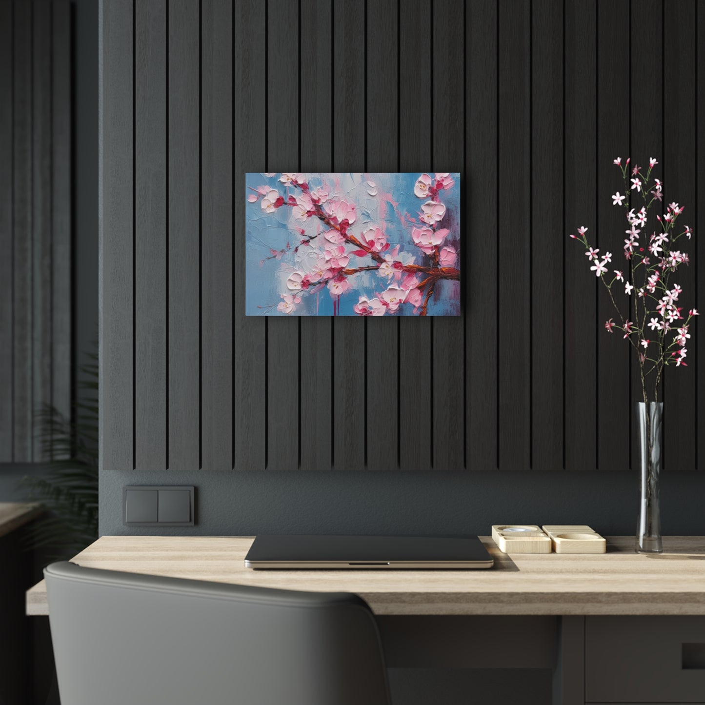 Acrylic Prints with Abstract Cherry Blossom Drawing: Embrace the Serenity