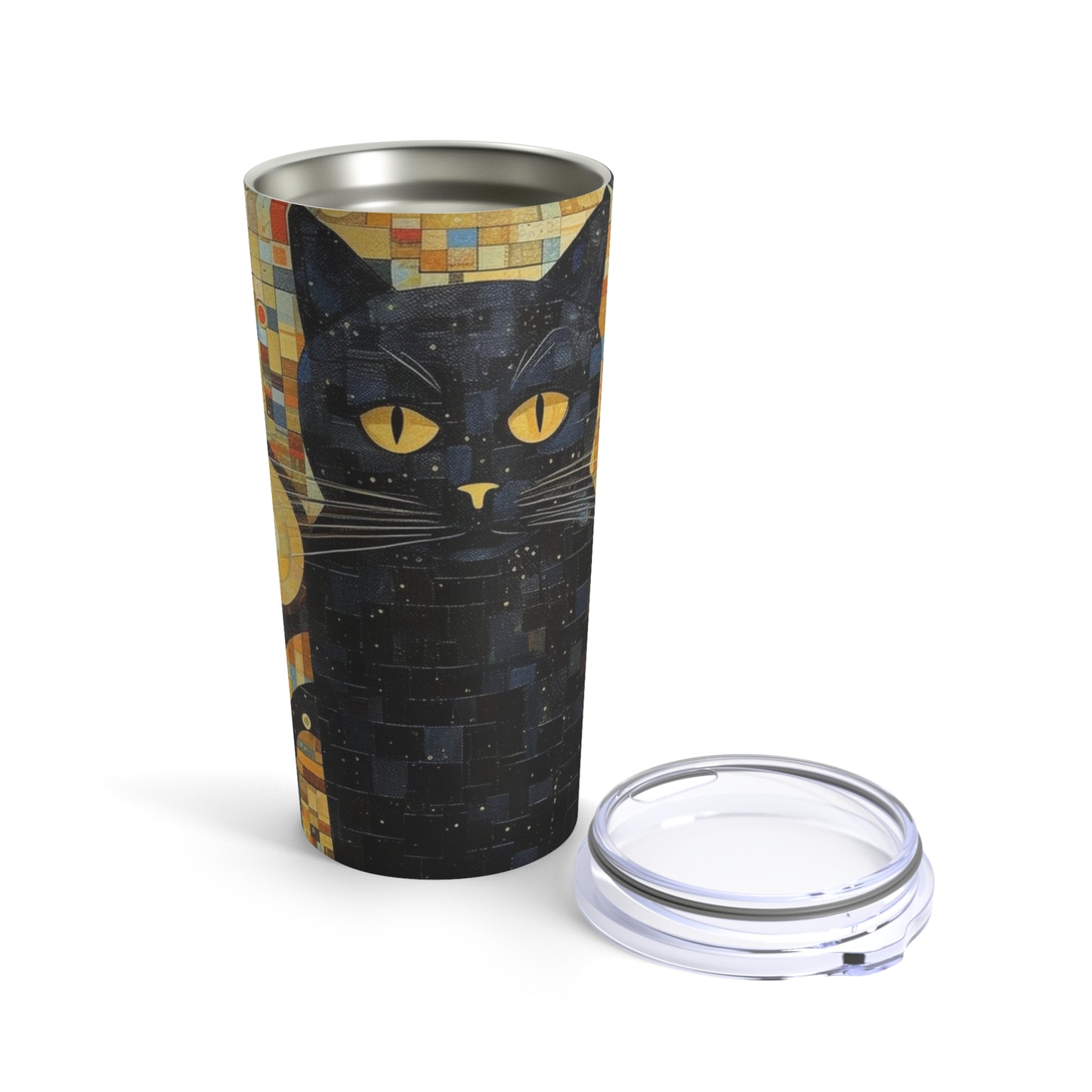 Gustav Klimt Cat Tumbler: Embrace Feline Beauty and Artistic Splendor