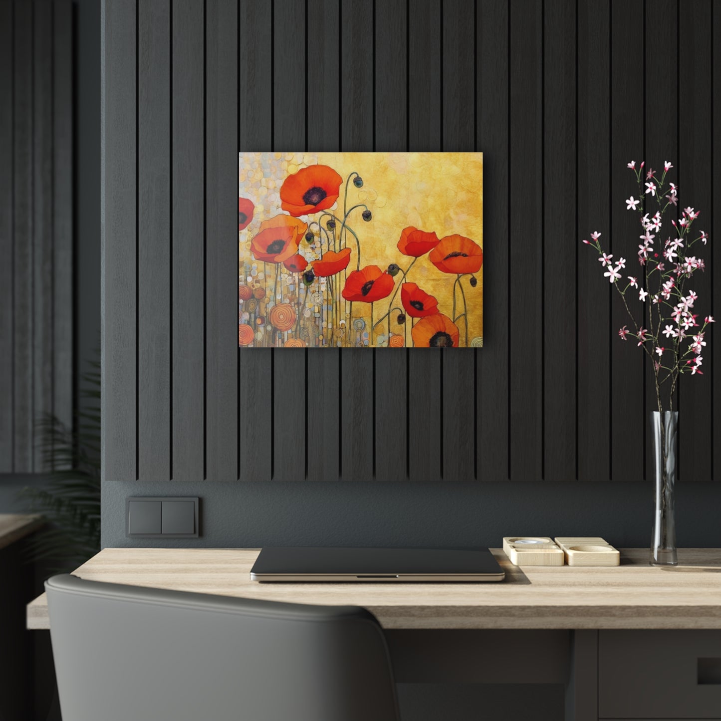 Acrylic Prints Adorned with Gustav Klimt's Poppies
