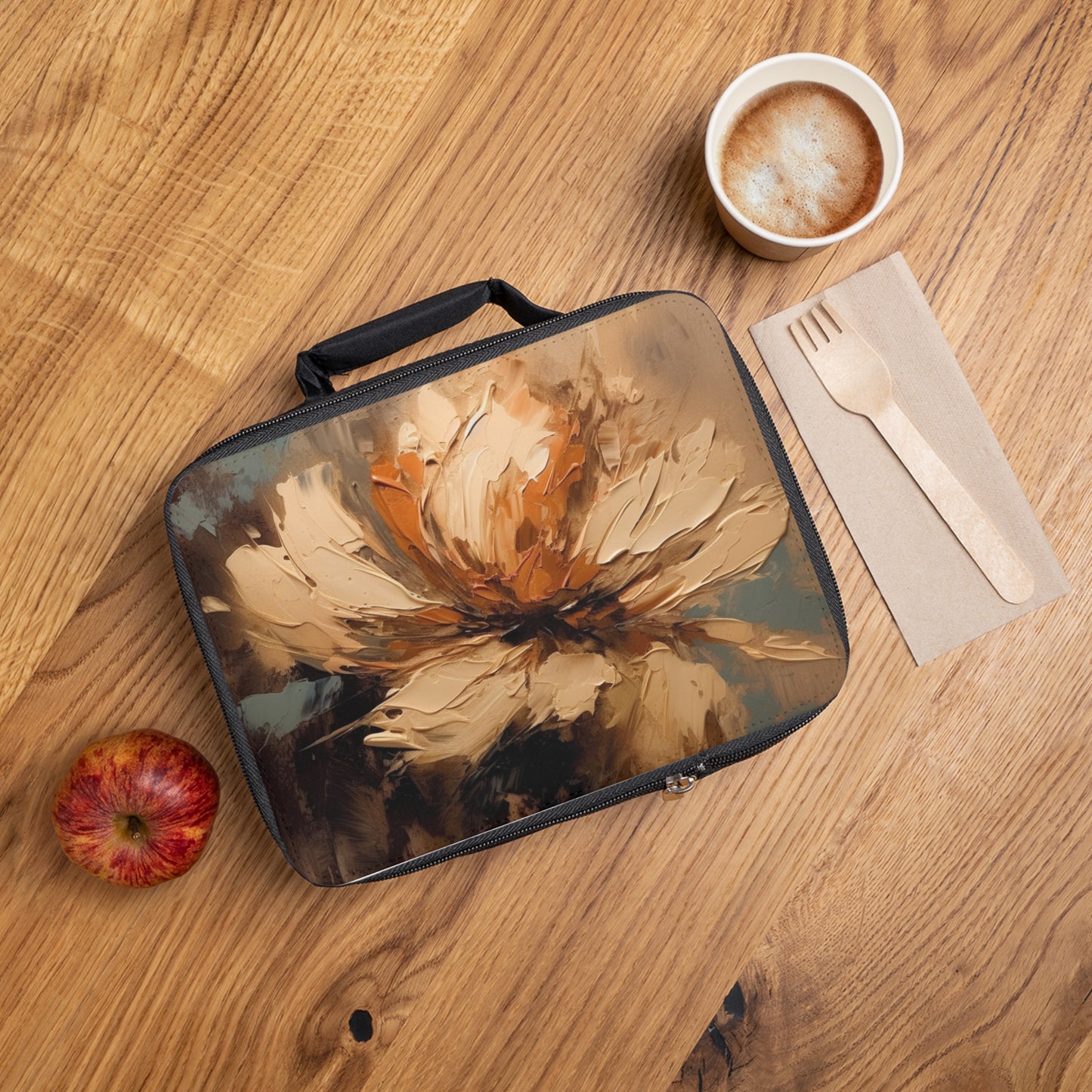 Artistic Fusion: Lunch Bag Infused with Tan Hua-Inspired Abstract Art
