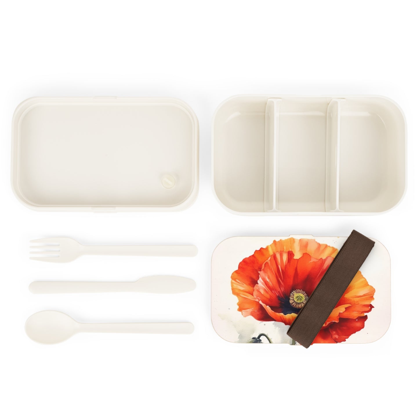 Stunning Poppy Flower Watercolor Bento Box: A Blossoming Experience