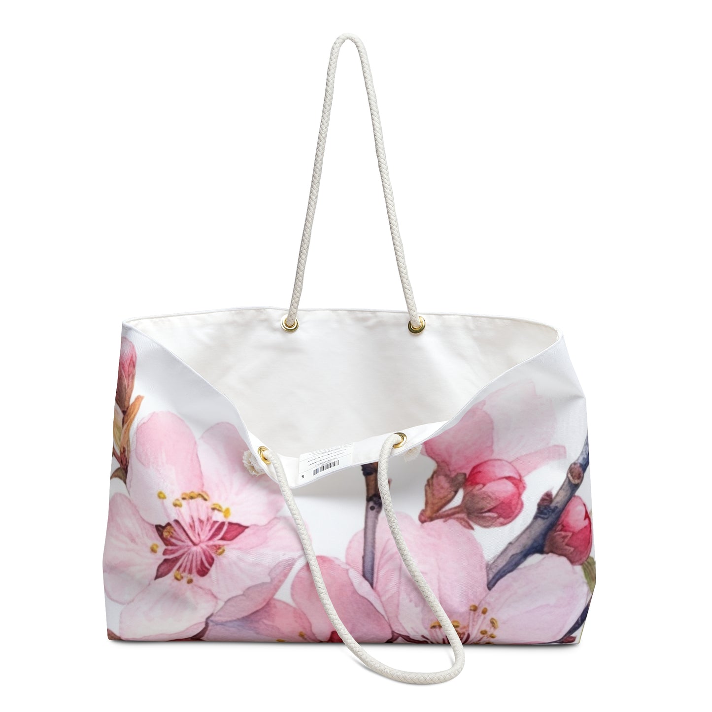 Whimsical Delight: Watercolor Cherry Blossom Tree Weekender Bag