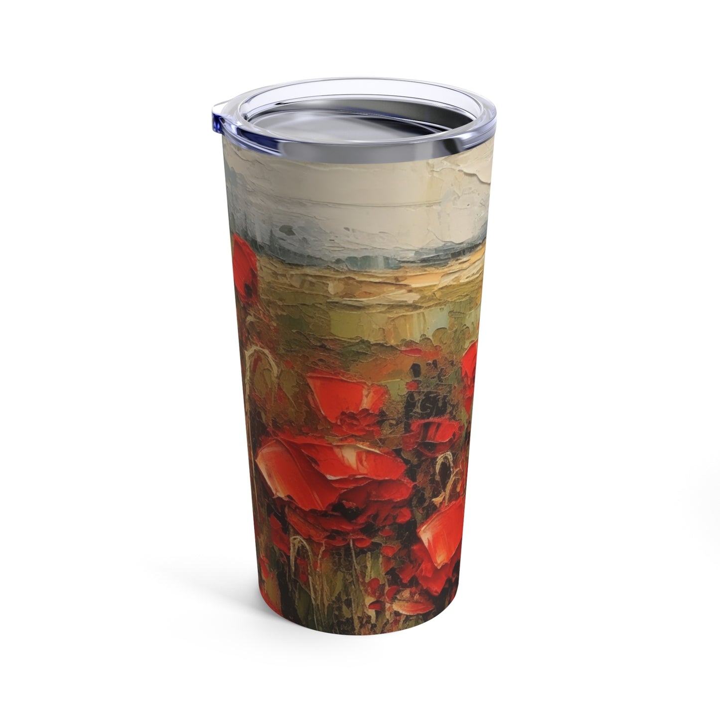 Abstract Poppy Fields: Tumbler for Artistic Inspiration