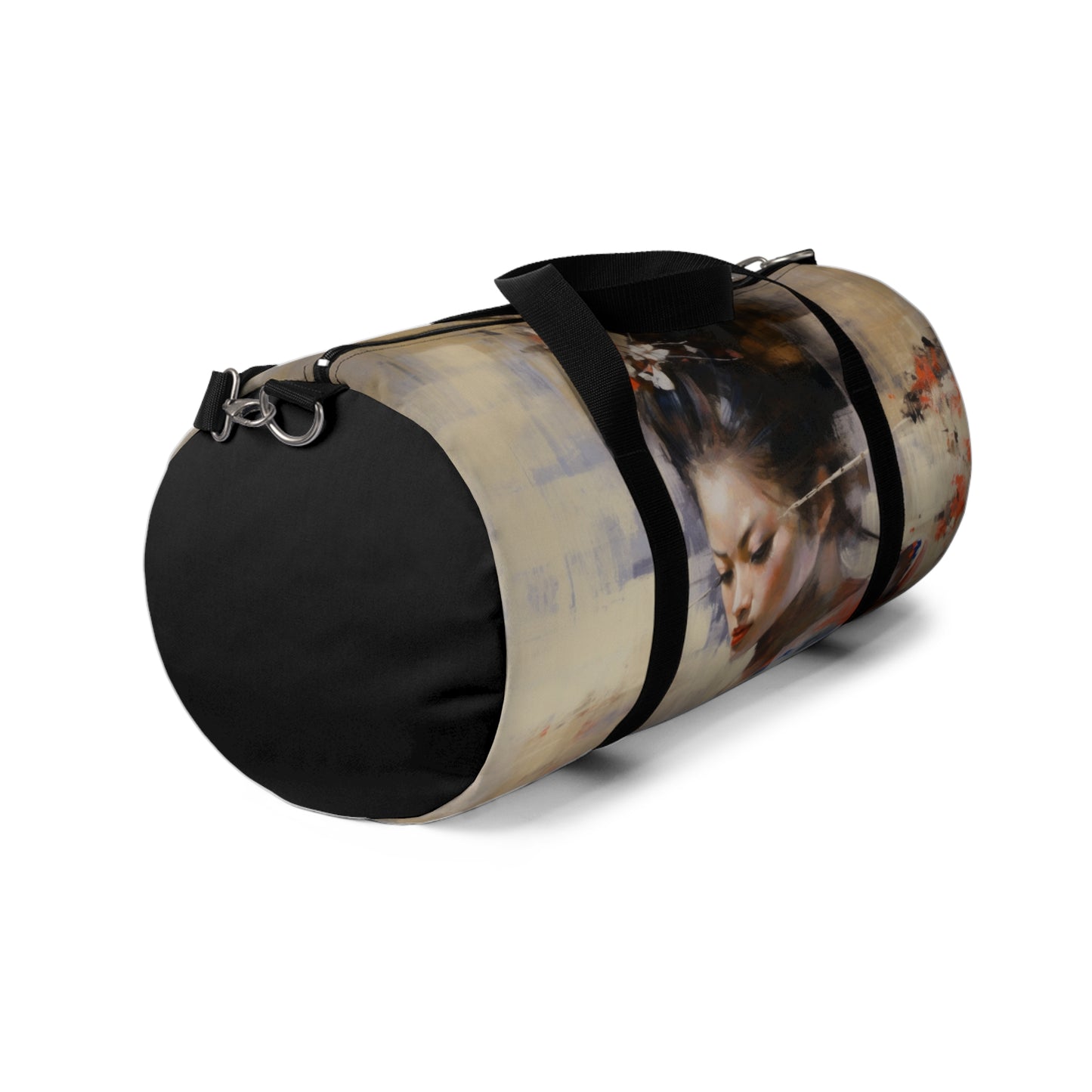 Japanese-Inspired Abstract Oil Painting Duffel Bag:Celebrating Geisha Beauty