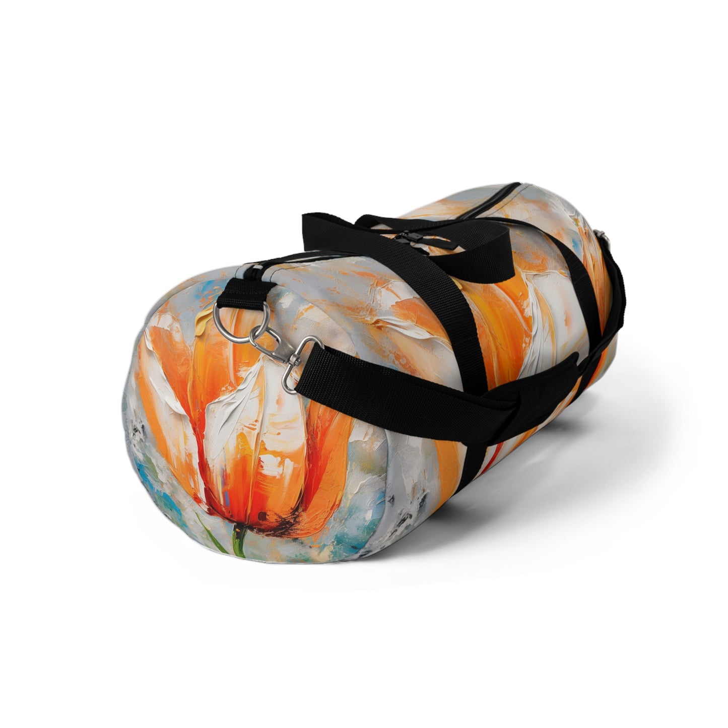 Duffel Bag with Vibrant Orange Tulip: Embrace the Beauty of Nature