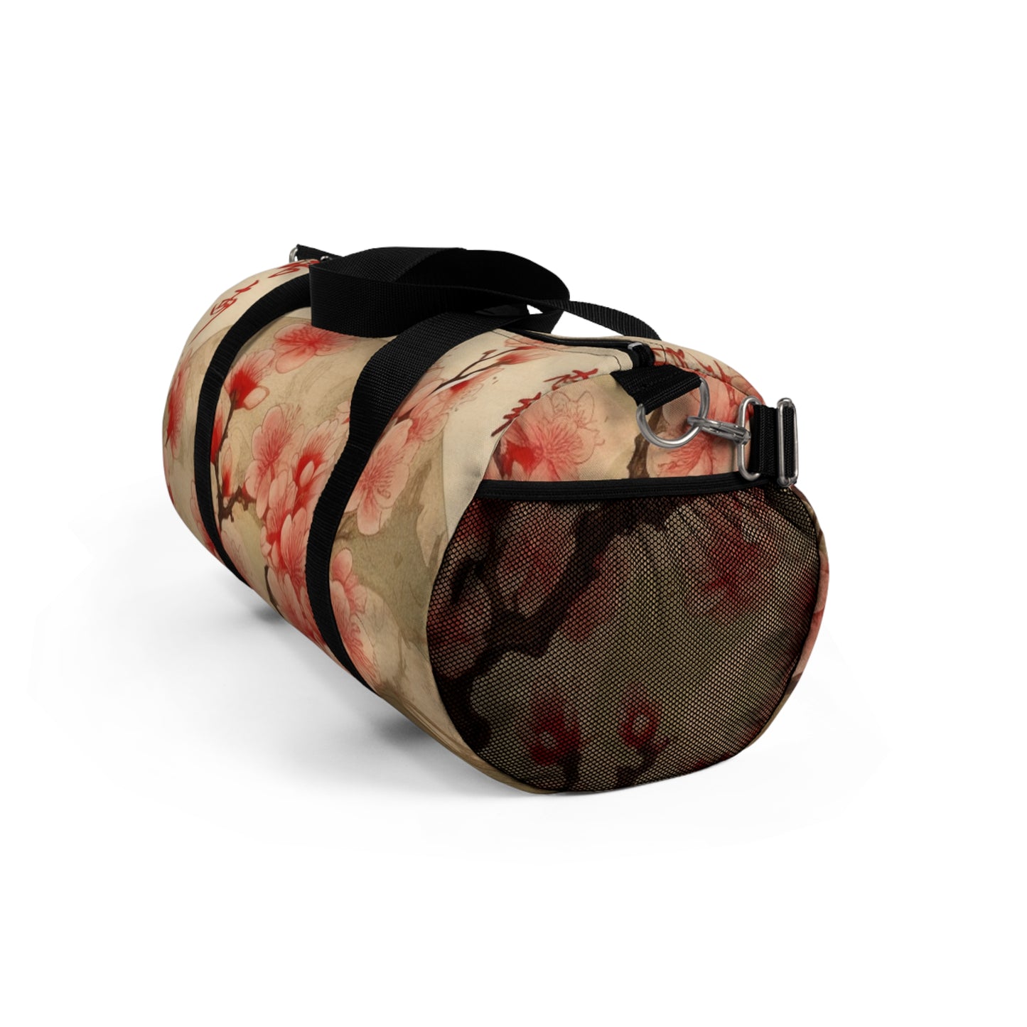 Whimsical Blossom Dreams: Duffel Bag with Delightful Flower Drawings and Cherry Blossoms