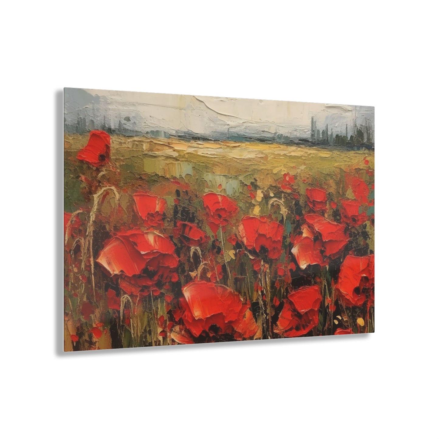 Abstract Poppy Fields: Acrylic Prints for Artistic Inspiration