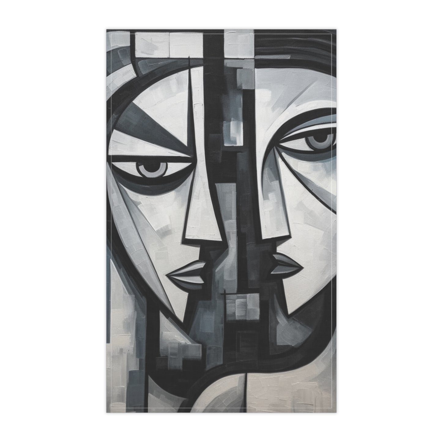Cubist Paintings Kitchen Towel: Captivating Brush Strokes