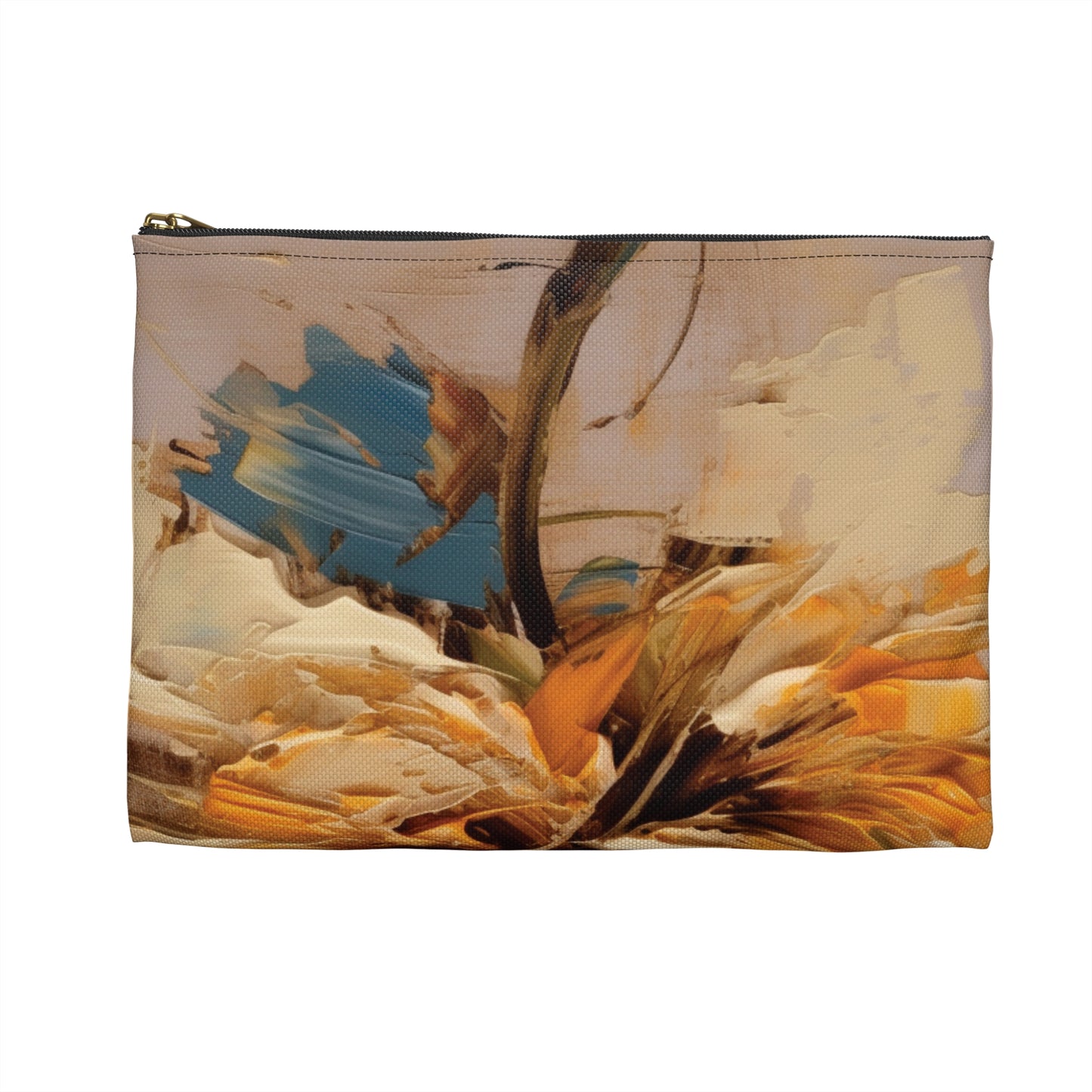 A Brush of Nature's Elegance: Accessory Pouch for Artistic Flower Lovers