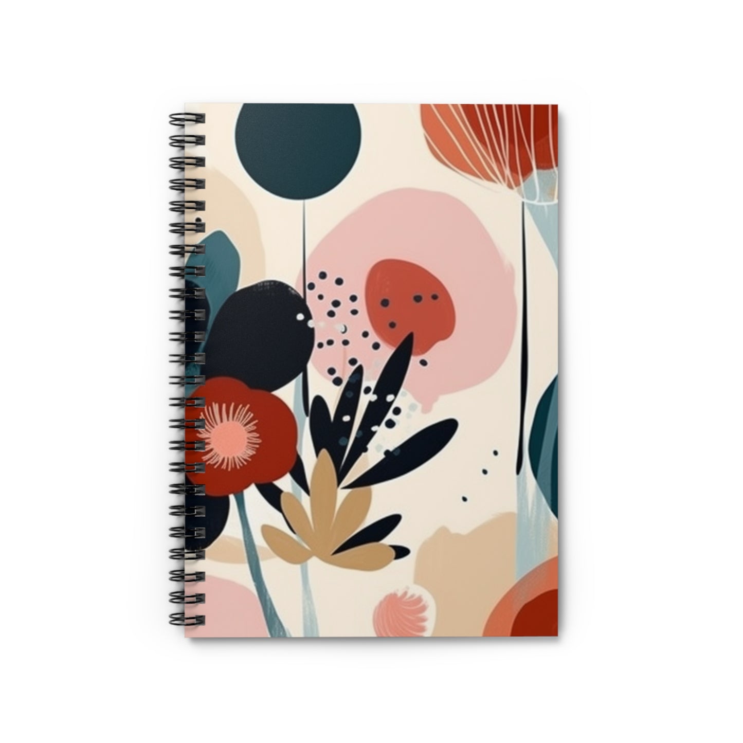 Atomic Elegance: Midcentury Modern Spiral Notebook with a Twist of Vintage Fashion