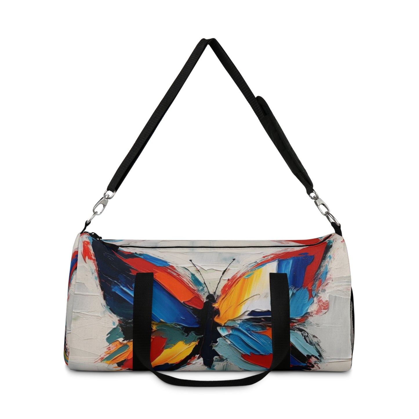 Abstract Duffel Bag for Art Lovers: Butterfly-Inspired Delight