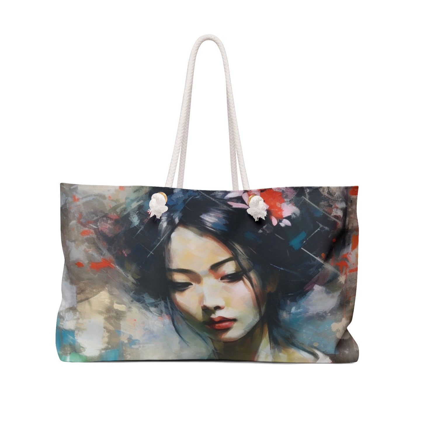 Weekender Bag with Geisha Art: Style with Japanese Artistic Flair