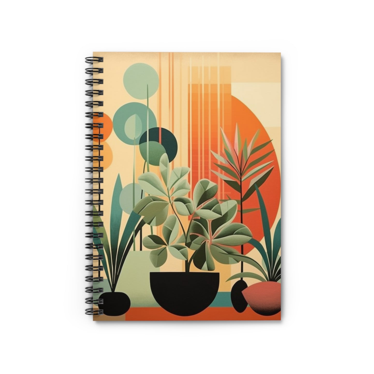 Botanical Beauty: Midcentury Modern Plant Spiral Notebook