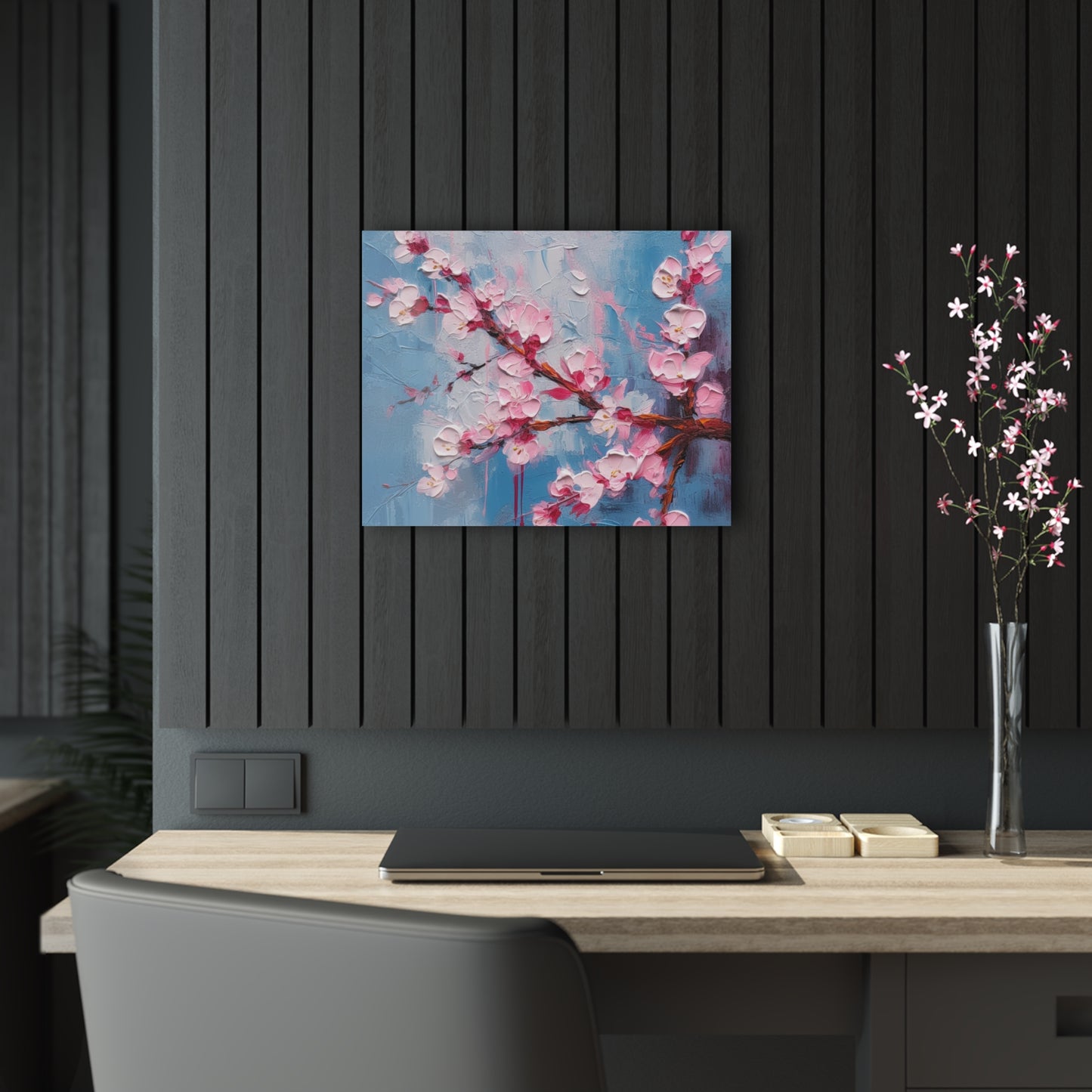 Acrylic Prints with Abstract Cherry Blossom Drawing: Embrace the Serenity
